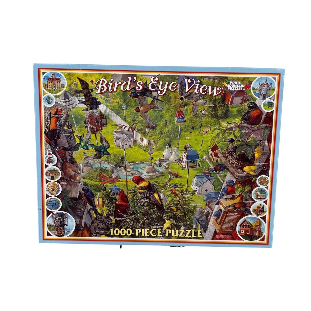 White Mountain Bird's Eye View 1000 Piece Puzzle Ernest O Brown COMPLETE